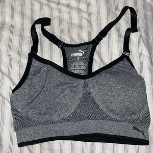 Puma racer back padded sports bra medium